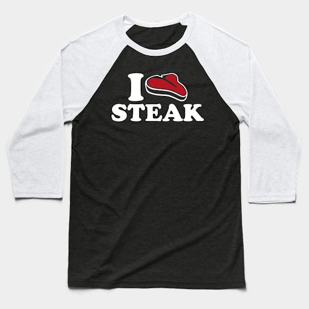 I love meat Baseball T-Shirt by Designzz